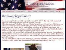 Tablet Screenshot of aheartofstonekennel.com